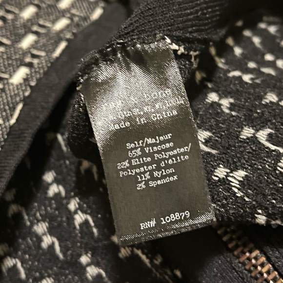 RAG & BONE ‘Ingrid black and white short sleeve abstract print dress L - Picture 9 of 9